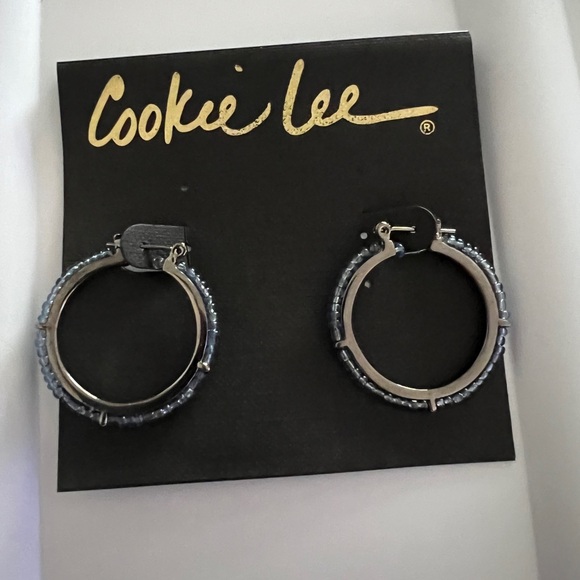 Blue Sprinkle Hoops - Picture 3 of 3